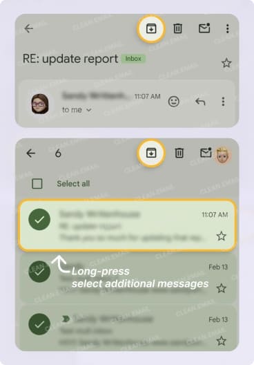 How to archive in Gmail on mobile