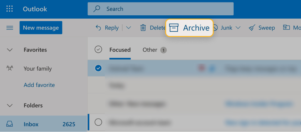 microsoft email archiving