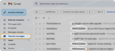 Recherche d’e-mails archivés dans « Tous les messages »