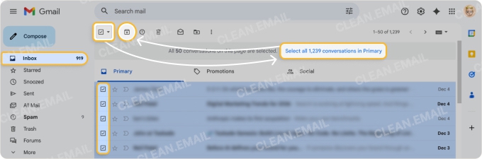 How to archive All emails in Gmail