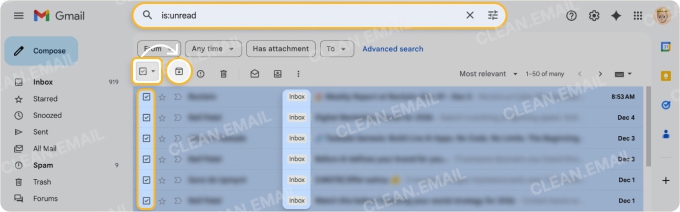Click the Archive button and confirm if prompted