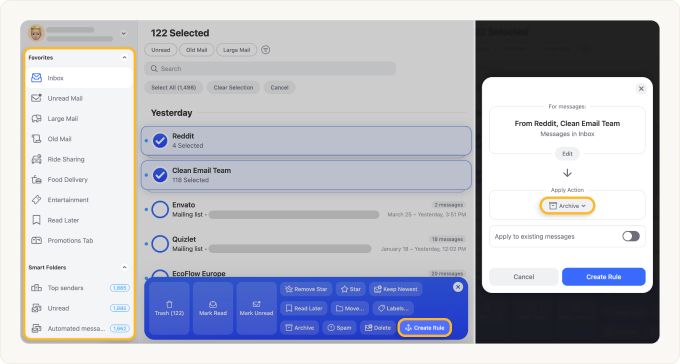 Create Auto Clean Rules from Any View
