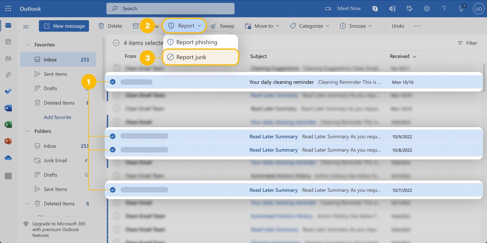 How to Mark an Email as Spam in Outlook | Clean Email