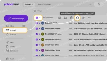 All emails selected and Mark as Read button in the top toolbar