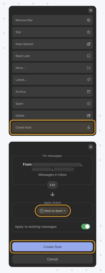 android mark number as not spam