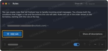 Click the Add rule (plus) button