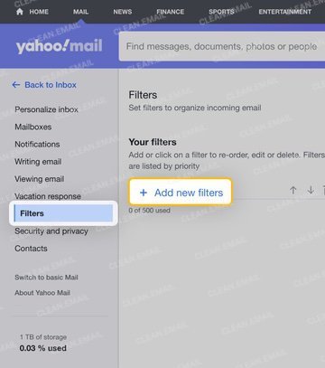 Click the Add new filters option