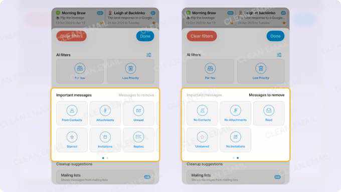 Chuck Pro advanced email filters for organizing and reviewing messages
