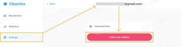 How to remove your account and all related data from Cleanfox