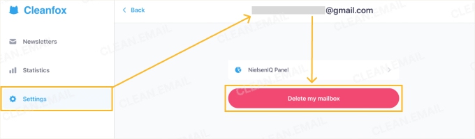 How to remove your account and all related data from Cleanfox