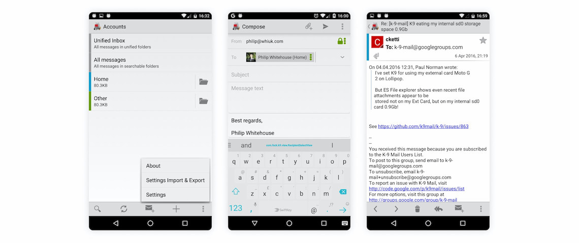 the best email client android