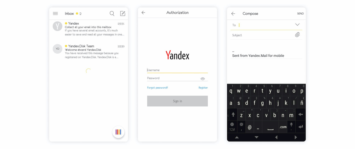 Yandex Mail Android best email app