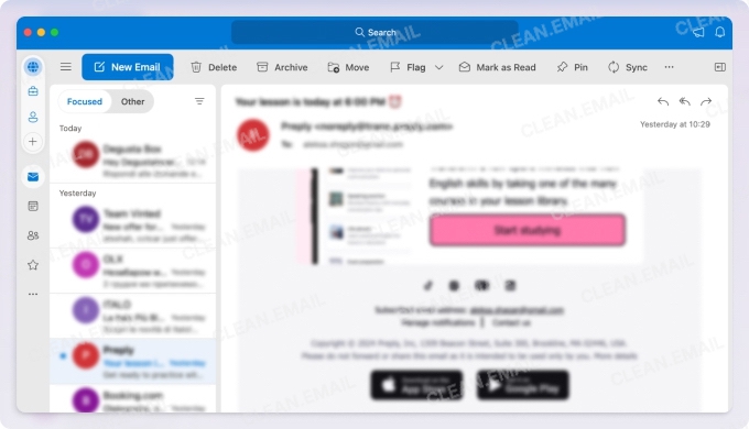 Microsoft Outlook email client for business and professional use