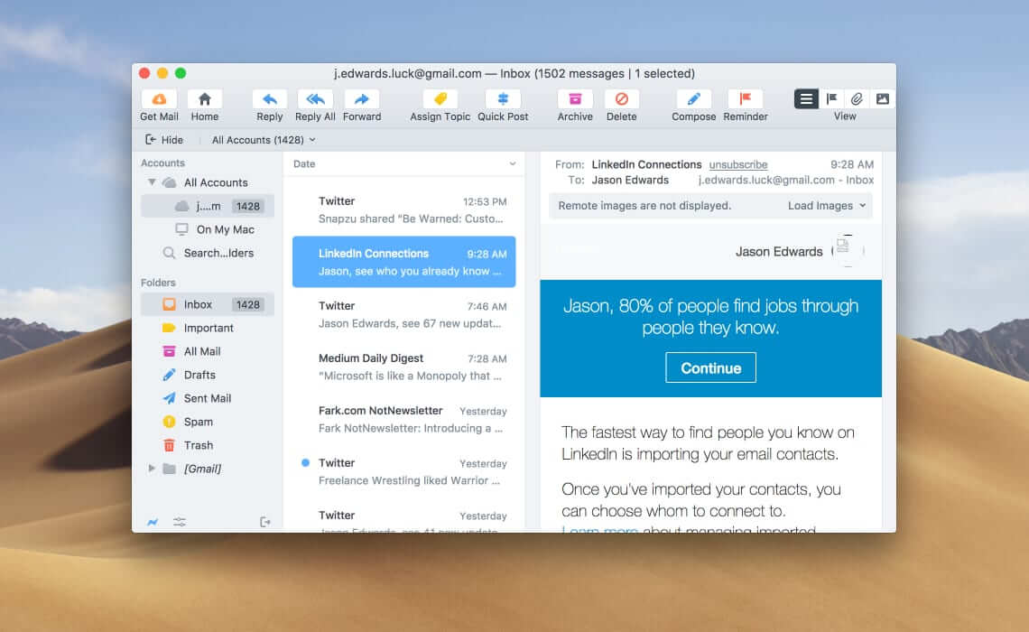 a mac email client for creatives