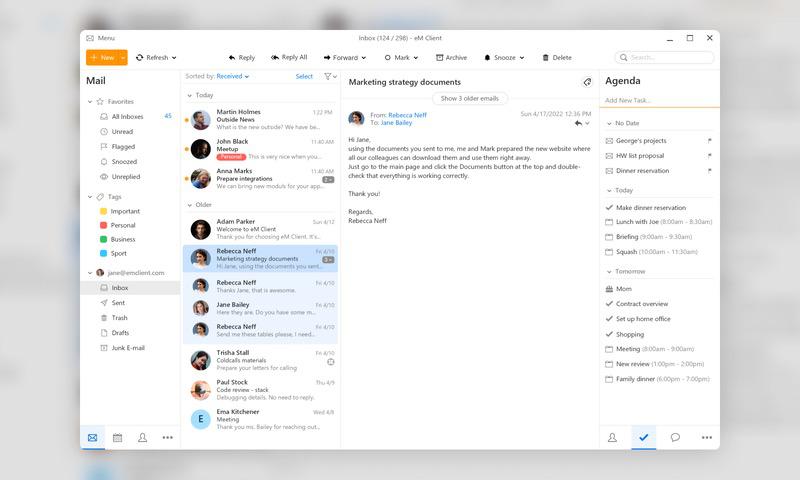 eM Client email client for win10
