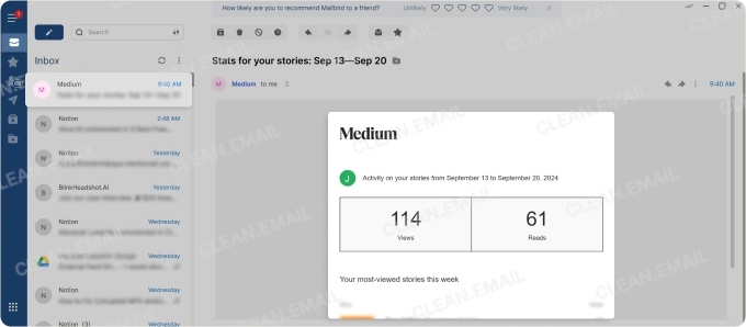 Mailbird is an email client for Windows and macOS