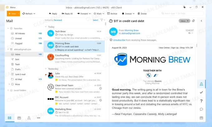 integrated email, calendar and contacts for mac