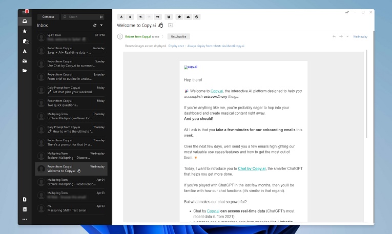 is mailbird email program for windows 10 free