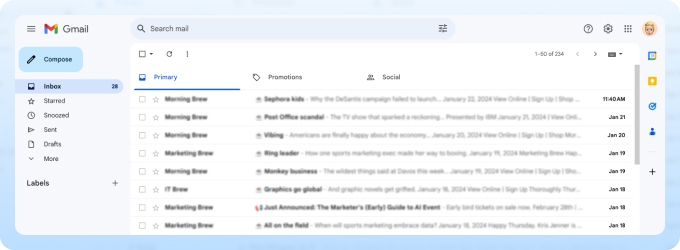 clean email inbox free