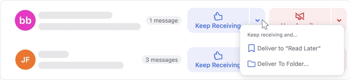 Move emails to the Read Later folder for later review in Clean Email