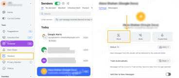 Clean Email Block by Sender feature for blocking email senders