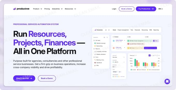 Productive is an all-in-one agency management platform