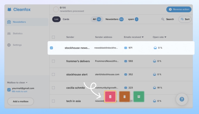 Cleanfox is one of alternatives to Unroll.Me