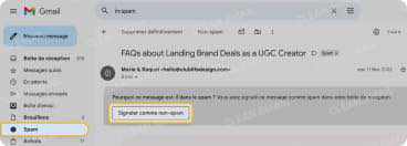 Marquez les e-mails légitimes comme non-spam pour entraîner le filtre