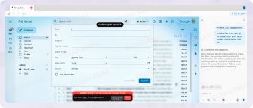 Create a Gmail filter with chatGPT Atlas browser