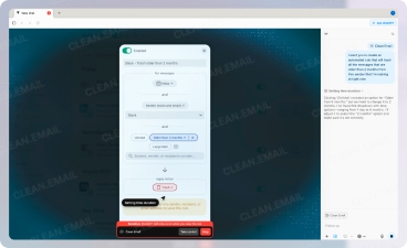 Selected the Trash action
