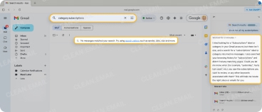 Browser history search failed and prompted for more specific details