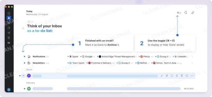 AI features in Spark email client