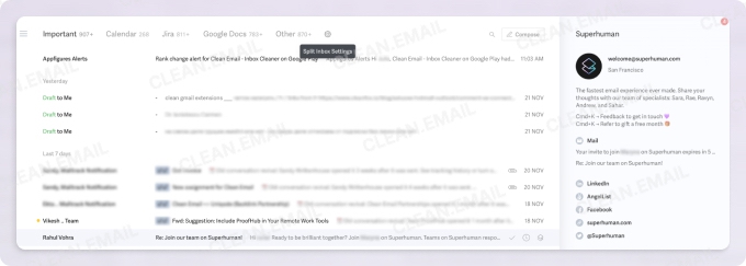 Superhuman email client for team productivity