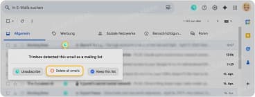 Ich möchte unerwünschte E-Mails aufräumen