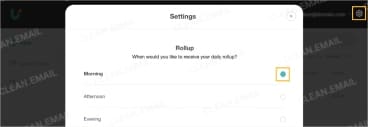 In Settings, choose your preferred delivery time (morning, afternoon, or evening)