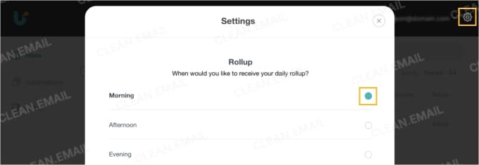 In Settings, choose your preferred delivery time (morning, afternoon, or evening)