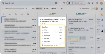 This visual organization worked hand-in-hand with Sortd's deadline management system