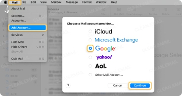 Add Gmail to Apple Mail