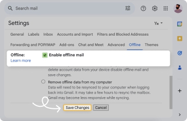 Use Gmail offline on a Mac