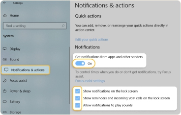 Confirm that Windows 11 allows notifications from your browser