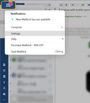 mailbird outlook settings