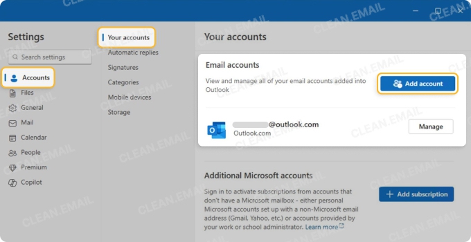 Unified Inbox and account management
