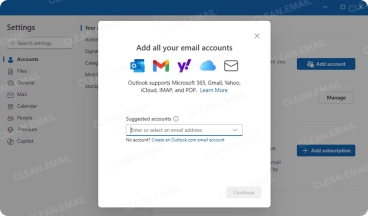 Add your first email account