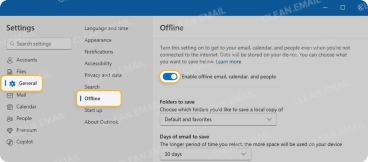 Using New Outlook for Windows offline