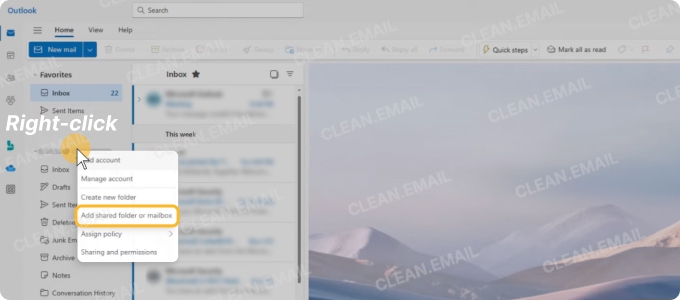 Shared mailboxes in New Outlook