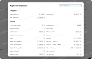 Keyboard Shortcuts in Notion Mail
