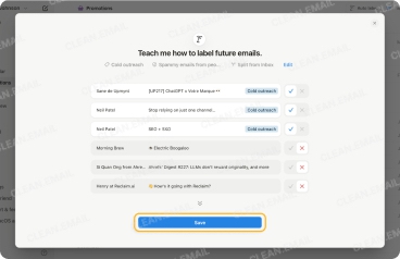 This step helps Notion AI label future messages.