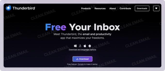 Thunderbird download page