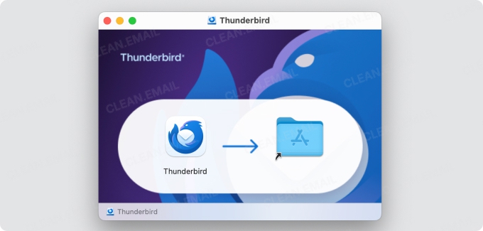Drag the Thunderbird icon to your Applications folder