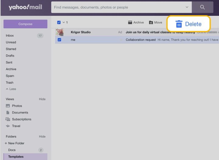 how to edit email in yahoo